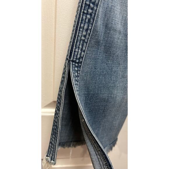 Liverpool Los Angeles Cropped Flare Frayed Hem Split Hem Jeans, Size 2/26 - Picture 3 of 10